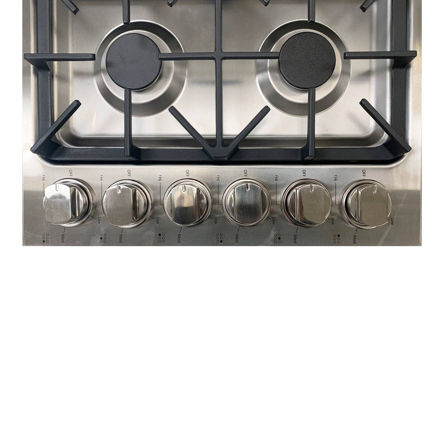 Renoshop - Wholesale Kitchen Appliance - Crown 36 Inch Professional 6 Burner Drop-In Gas Cooktop LGC36012