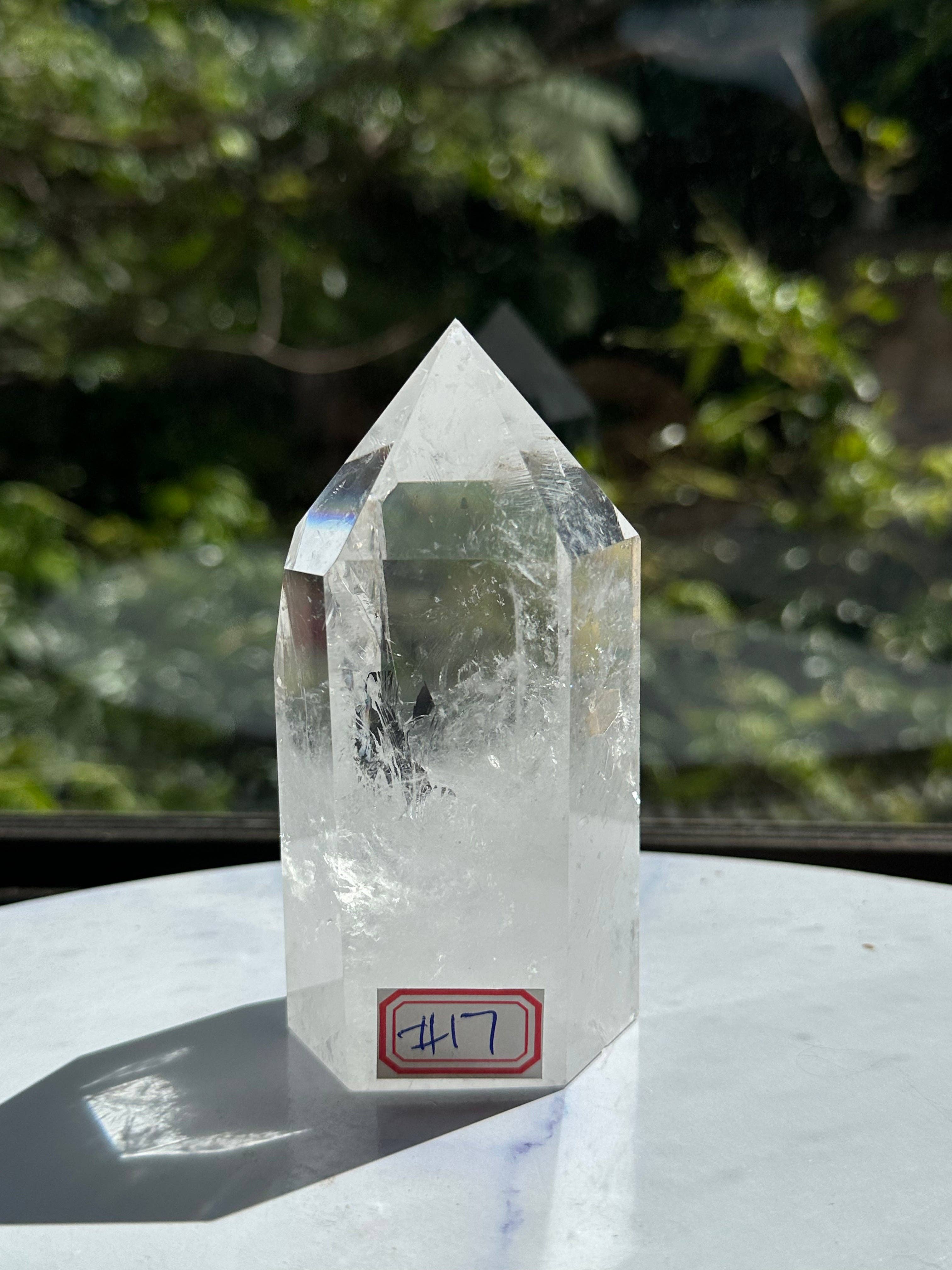 Moon Rituals - Wholesale Spirituele steen/kristal - AAAA Grote Heldere Kwarts Toren | Hoogwaardige Meester Helende Kristal Obelisk kerstkristal cadeau #170