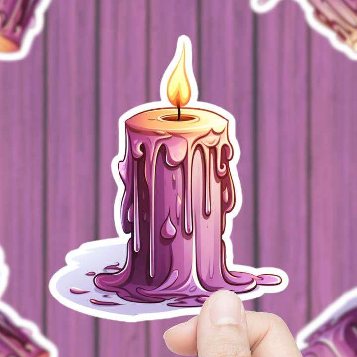 Dripping Candle Sticker for wholesale by Mystical Clarity