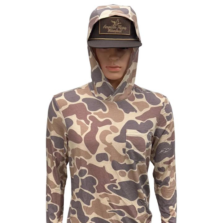 AFW Vintage Camo Marron à manches longues avec capuche pour la vente par American Flyway Waterfowl