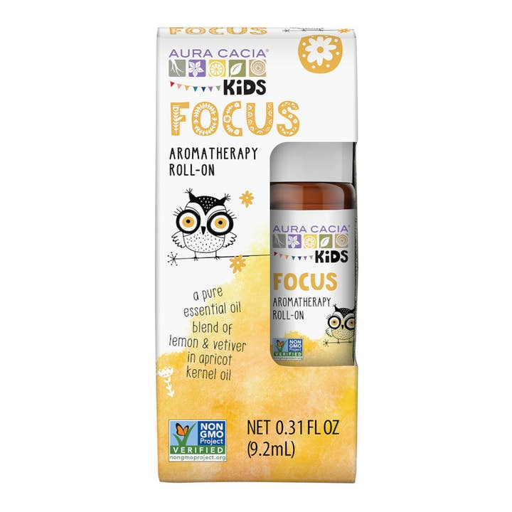 Aura Cacia - Wholesale Essential Oil Roll-On - Kids Focus Essential Oil Roll-On|Apricot Oil|0.31 Fl Oz