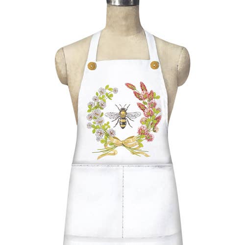 Mary Lake-Thompson Ltd. - Wholesale Apron - Bee Clover Wreath Apron0