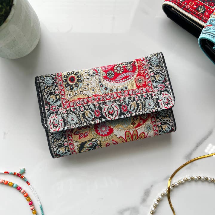 Umays Boho - Wholesale Wallet - Women's - Small Wallet for Women, Rug Design Wallet, Handmade Wallet Women