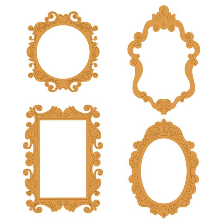 Couches Ravissantes : Cadres Baroques pour Mur de Galerie - Matrices Autonomes Honey Cuts pour la vente par Honey Bee Stamps