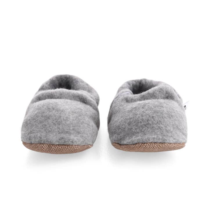Fleece Baby House Booties, Non-Slip Sole, Organic Cotton Lin for wholesale by Ella Bonna