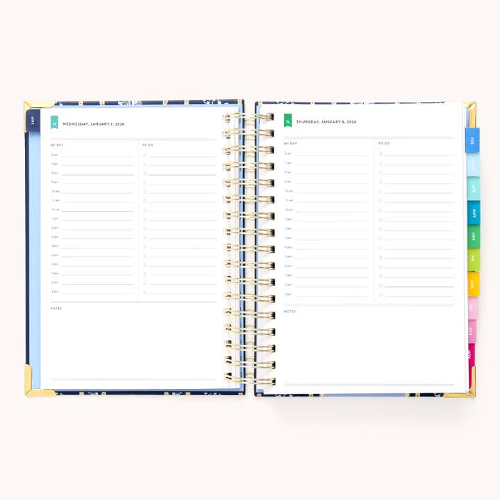 Simplified by Emily Ley – wholesale Planner – 2026 Spiral Daily Simplified Planner - Poppy Posies9