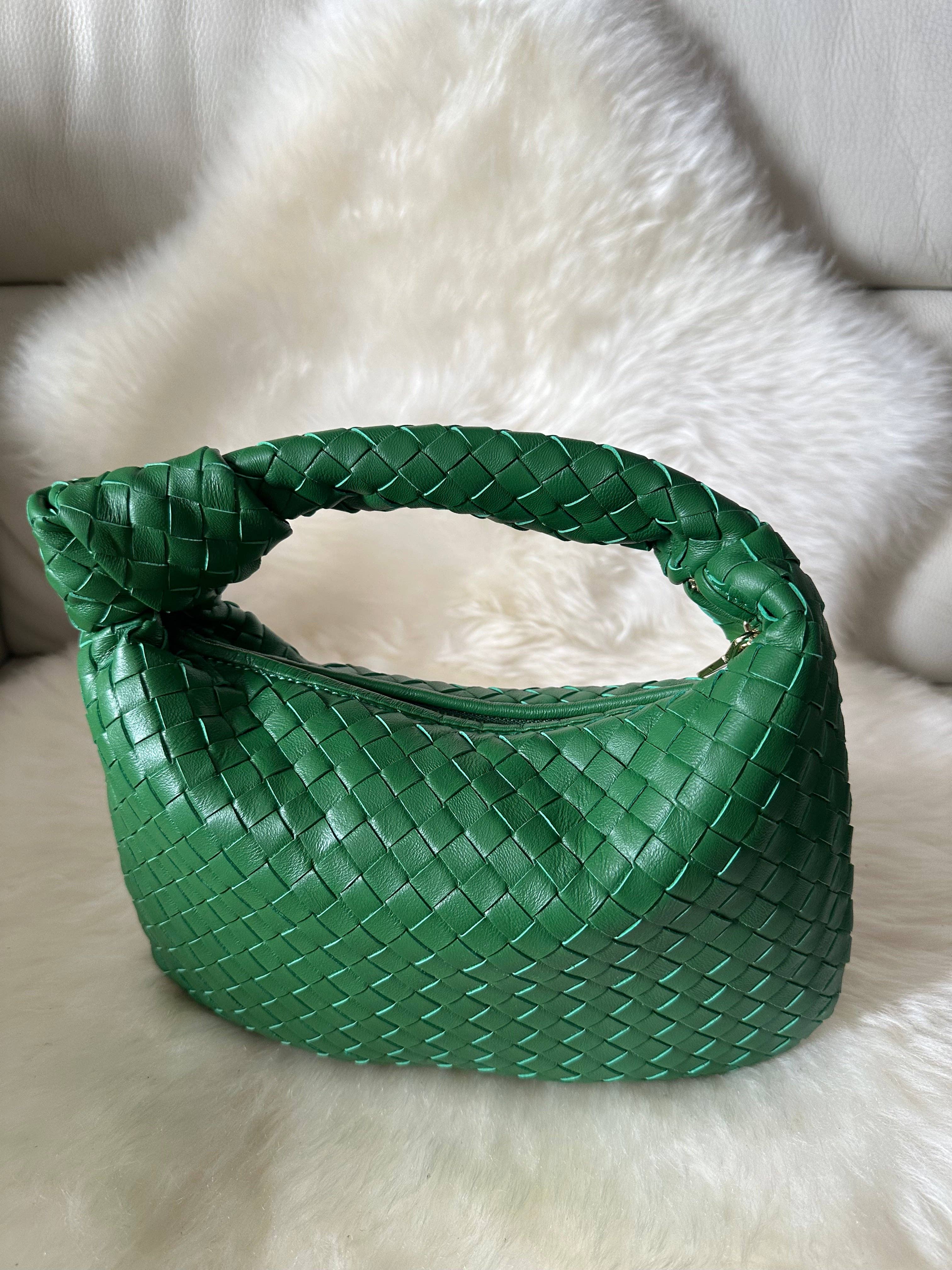 Zhade – Mala com alça superior – Mulher por atacado – JOLIE - pequena bolsa de couro trançado genuíno11