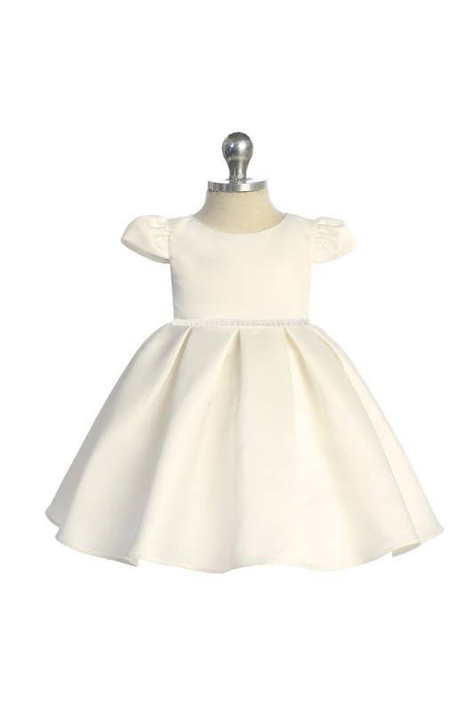 Kid's Dream - Wholesale Dress - Baby - Classic Pleated Baby Dress with Pearl & Rhinestone Trim1