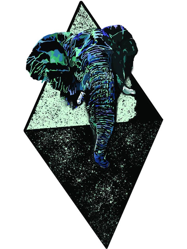 Tri Elephant Print for wholesale by Third Wolf Designs