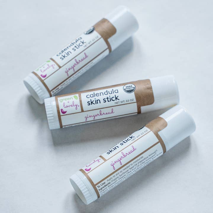 green + lovely - Wholesale Verzorgende zalf/balsem/crème - Peperkoek Calendula Salve Skin Stick - Kerstmis1