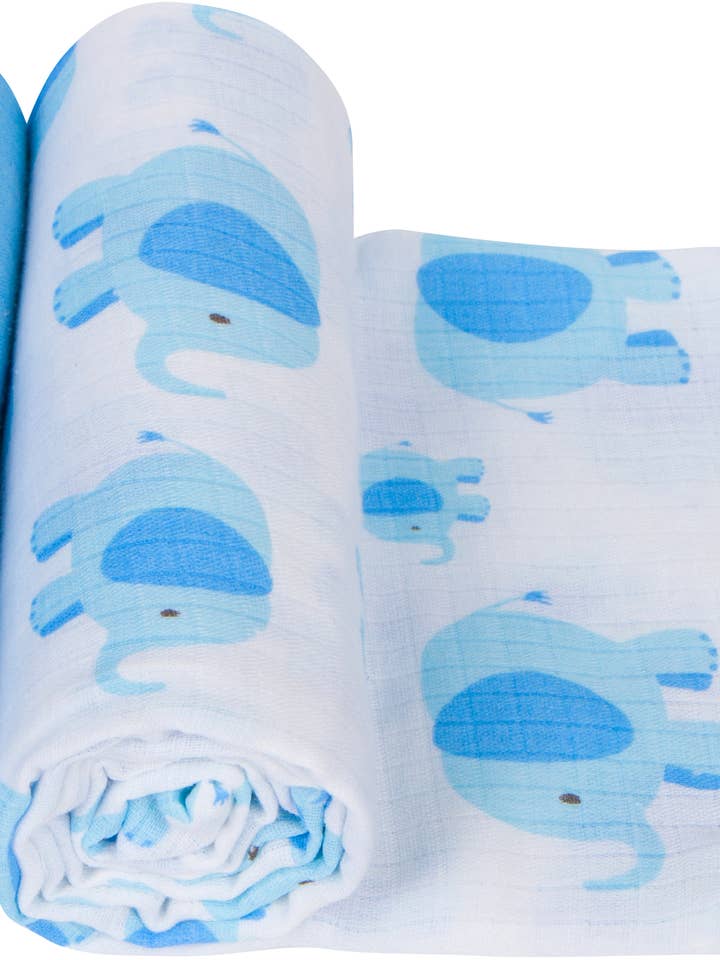 Blue Elephant Swaddle - 2-pack för wholesale av Miracle Blanket- The #1 Pediatrician-recommended Swaddle