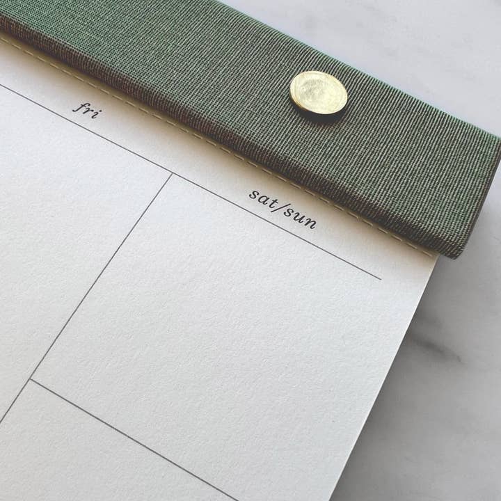 Favorite Story - Vente Agendas - Bloc-notes de planification hebdomadaire avec vis en laiton