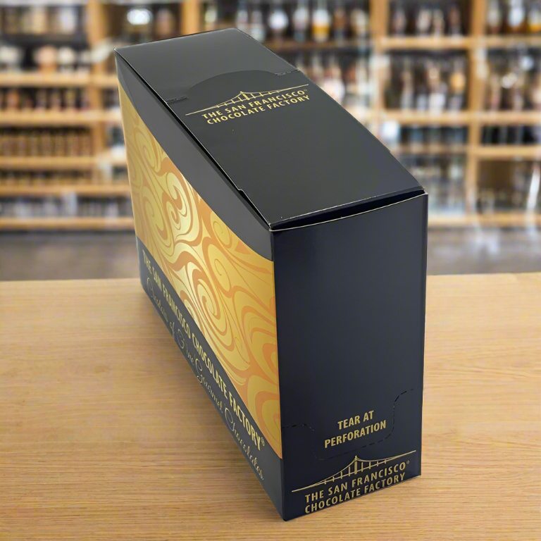 The San Francisco Chocolate Factory - Wholesale Chocolate Covered Sweets - Caramel Tin - Bourbon Caramels in Dark Chocolate2