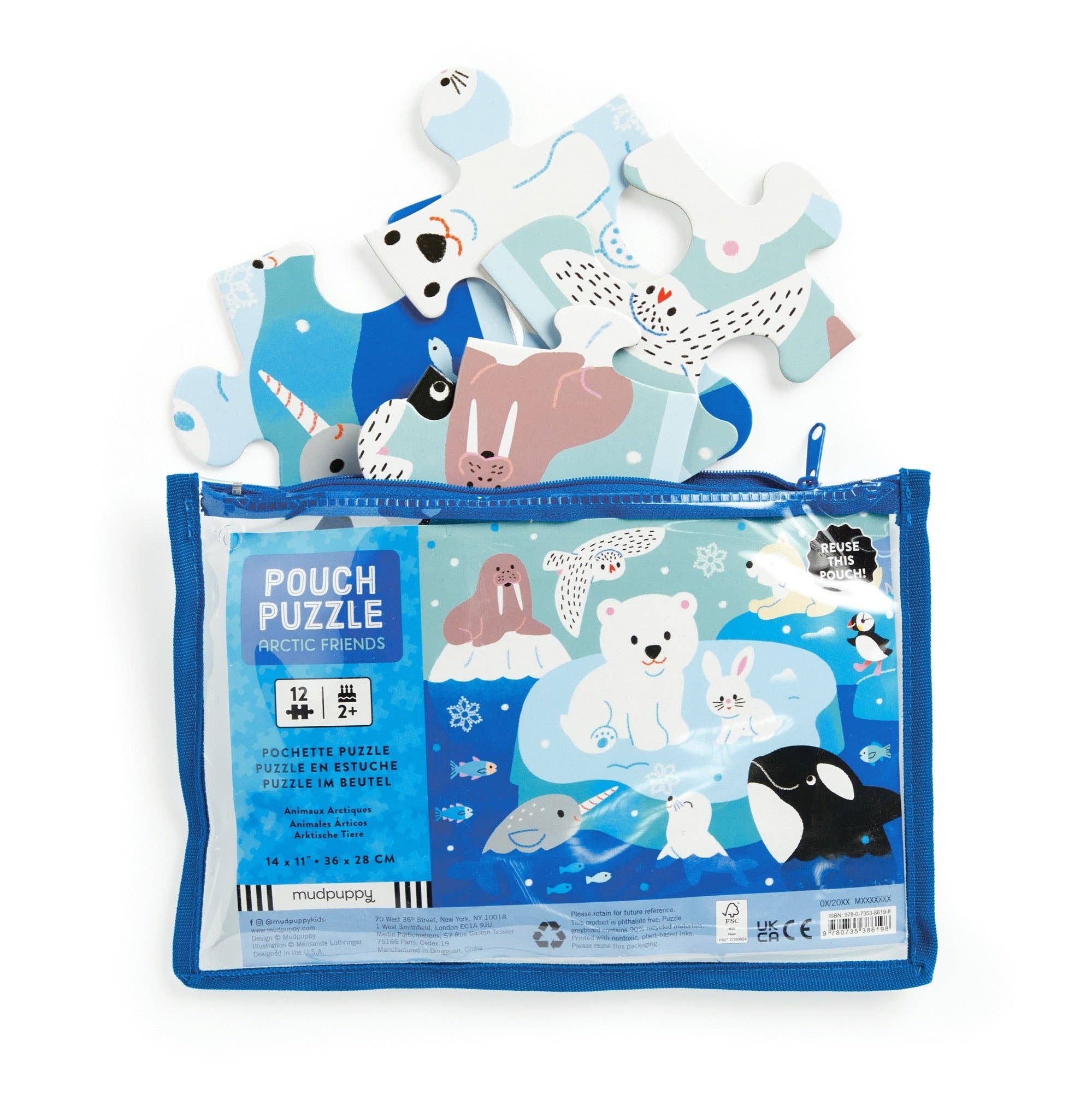 Chronicle Books - Wholesale Puzzle - Kids - Arctic Friends 12-Piece Pouch Puzzle3