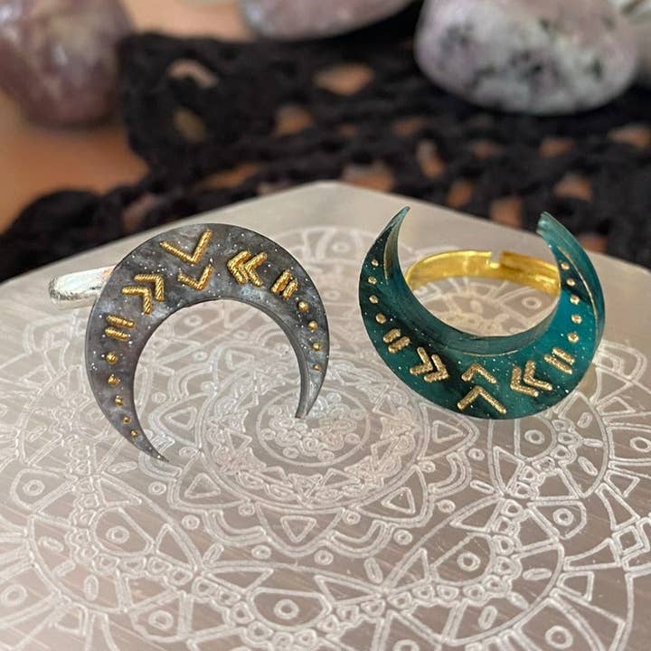 Anelli regolabili - Luna crescente per la vendita all'ingrosso da parte di Moody Girl Accessories