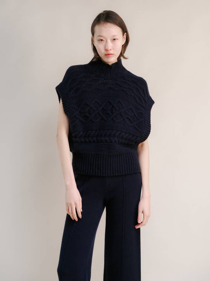 Lèmme - Wholesale Tunic Sweater - Women's - Cashmere Mix Maxi Cable Tunic9