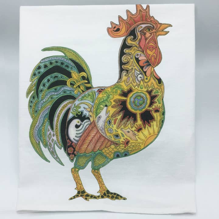 EarthArt International - Vente Torchons - Serviette de sac à farine Coq