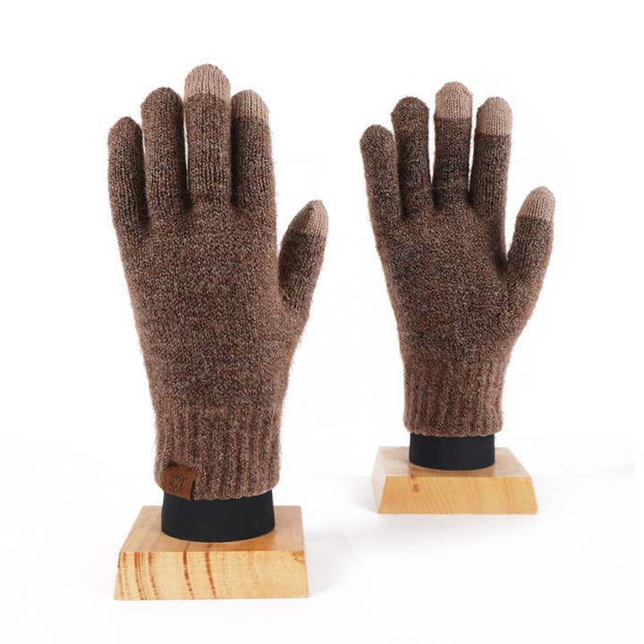 ACCITY - Wholesale Gloves - Unisex - KNITTED FLEECE PLAID TOUCH SCREEN WARM GLOVES_CWAG037134