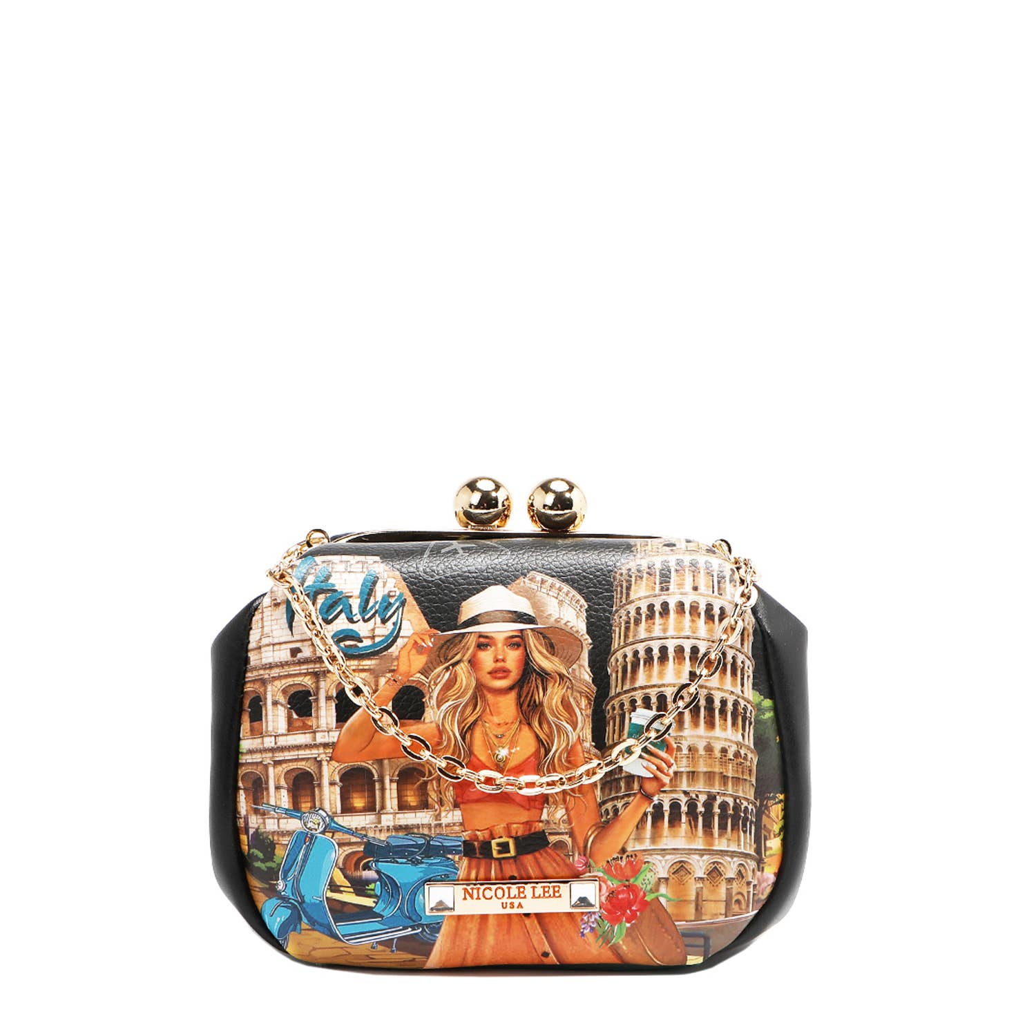 Nicole Lee USA - Wholesale Crossbody Bag - Women's - KISS LOCK CROSSBODY MINI BAG10