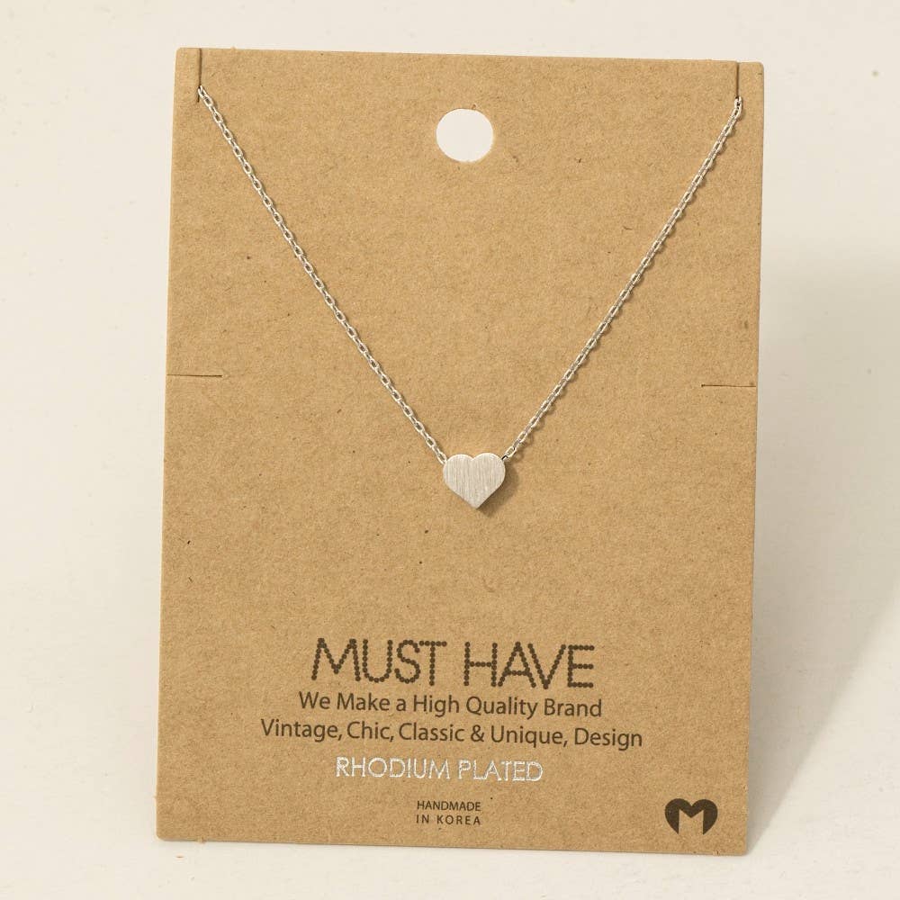 Fame Accessories - Wholesale Pendant/Charm Necklace - Dainty Heart Pendant Necklace5