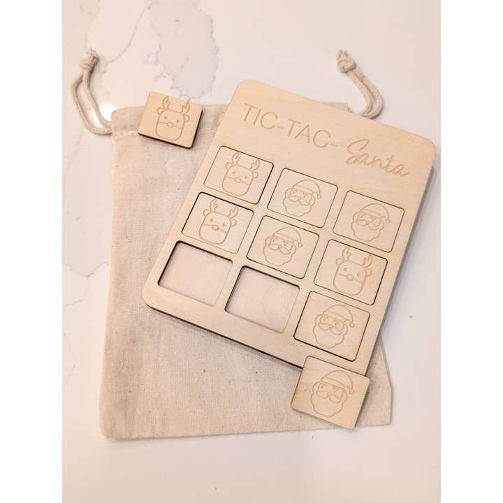 Juego de Tres en Raya Navideño, Juego de Viaje de Papá Noel y Reno para venta al por mayor de Hunter Kouture