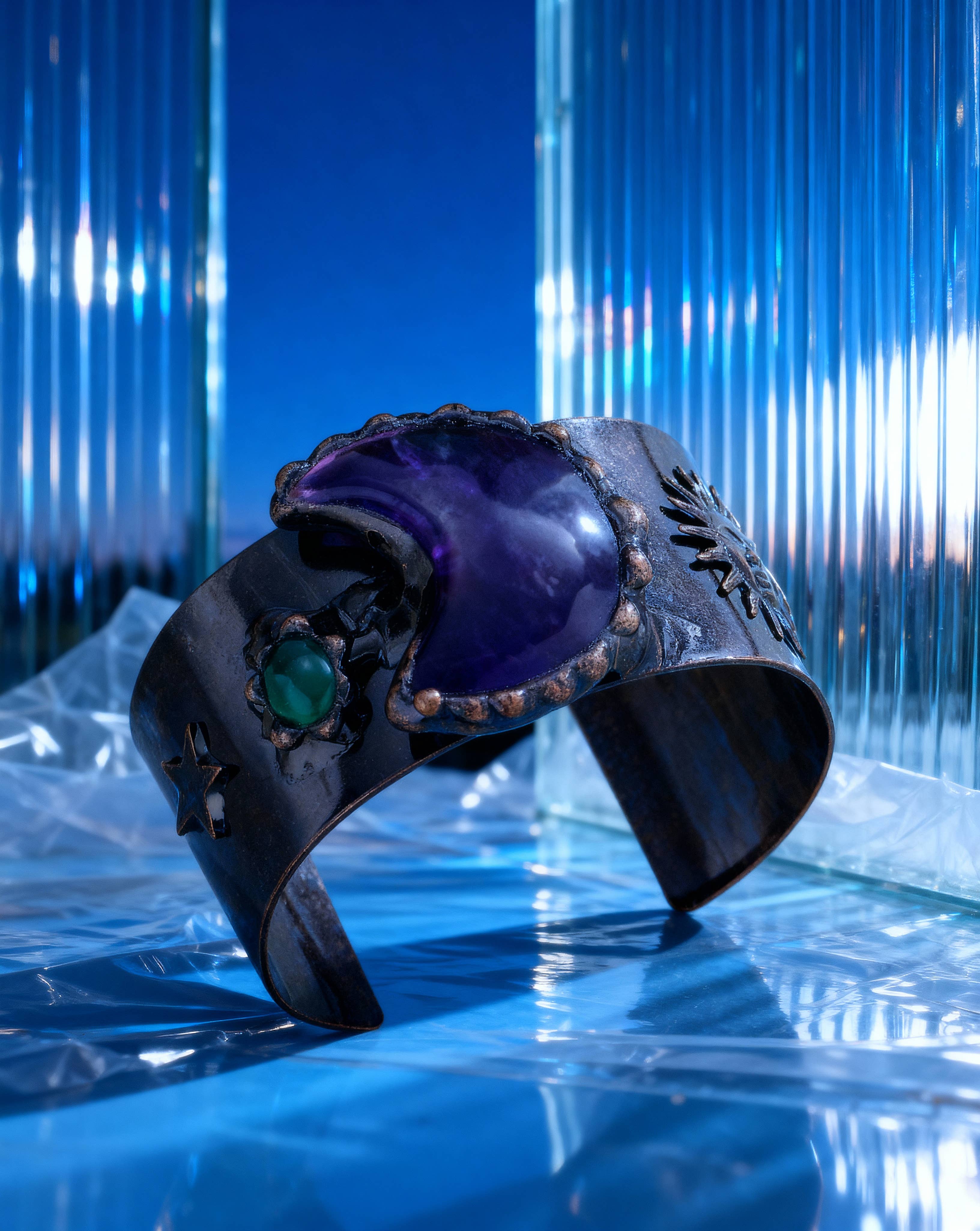 PHOEBE´S - Wholesale Cuff Bracelet - Cuff Bracelet with Natural Stone – Rose Quartz or Amethyst3