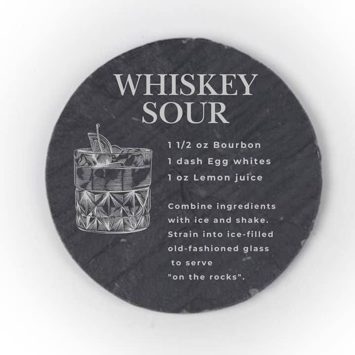 Nautically Northern - Wholesale Coasters - Classic Cocktail Recipe Coasters | Wood & Slate Bar Coasters12