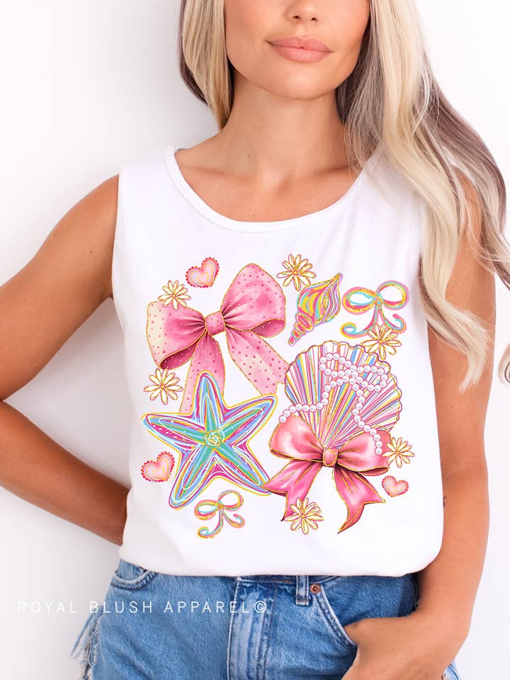 Pastel Seashells Full Color Transfer for wholesale by RBA Transfers