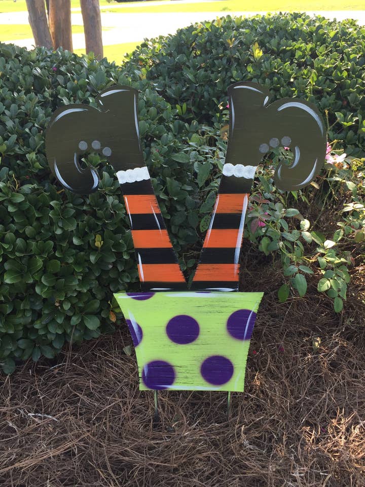 Witch Legs Yard Stake for wholesale by Steel Southern Designs
