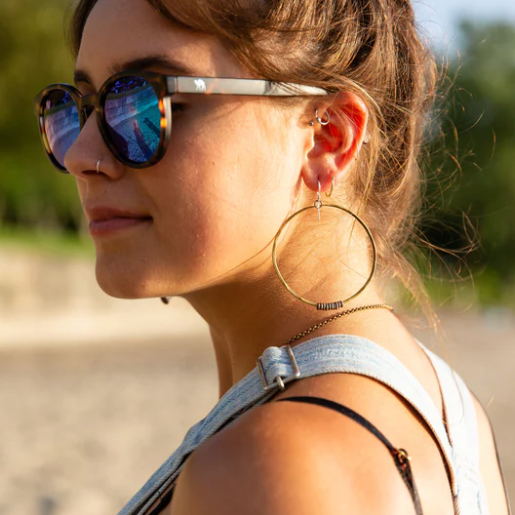 Jennifer Kahn Jewelry - Wholesale Hoop Earrings - Brass Hoop Earrings with Heishi5