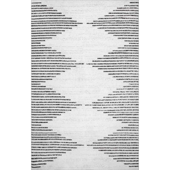 Ivory Romina Diamond Stripes Machine Washable Area Rug for wholesale on Faire