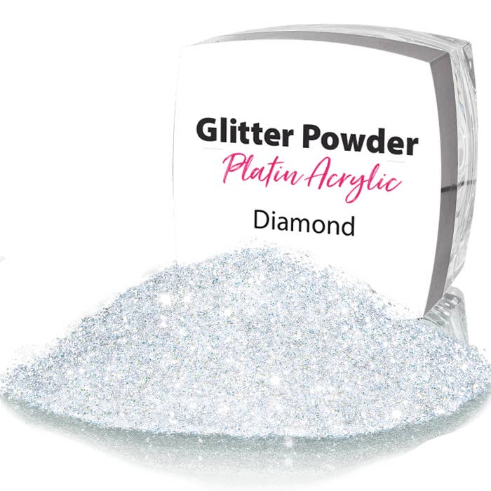Glitter Powder White Diamonds 98 6g for wholesale by HOLLYWOOD NAILS