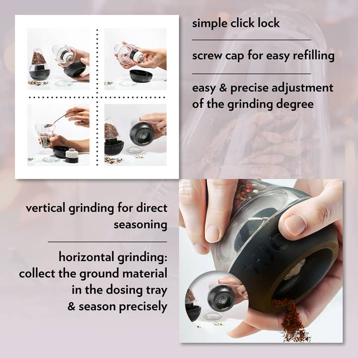 finum - Wholesale Spice Mill - LOOK TOUCH TASTE Grinder for Salt, Pepper and other Spices3