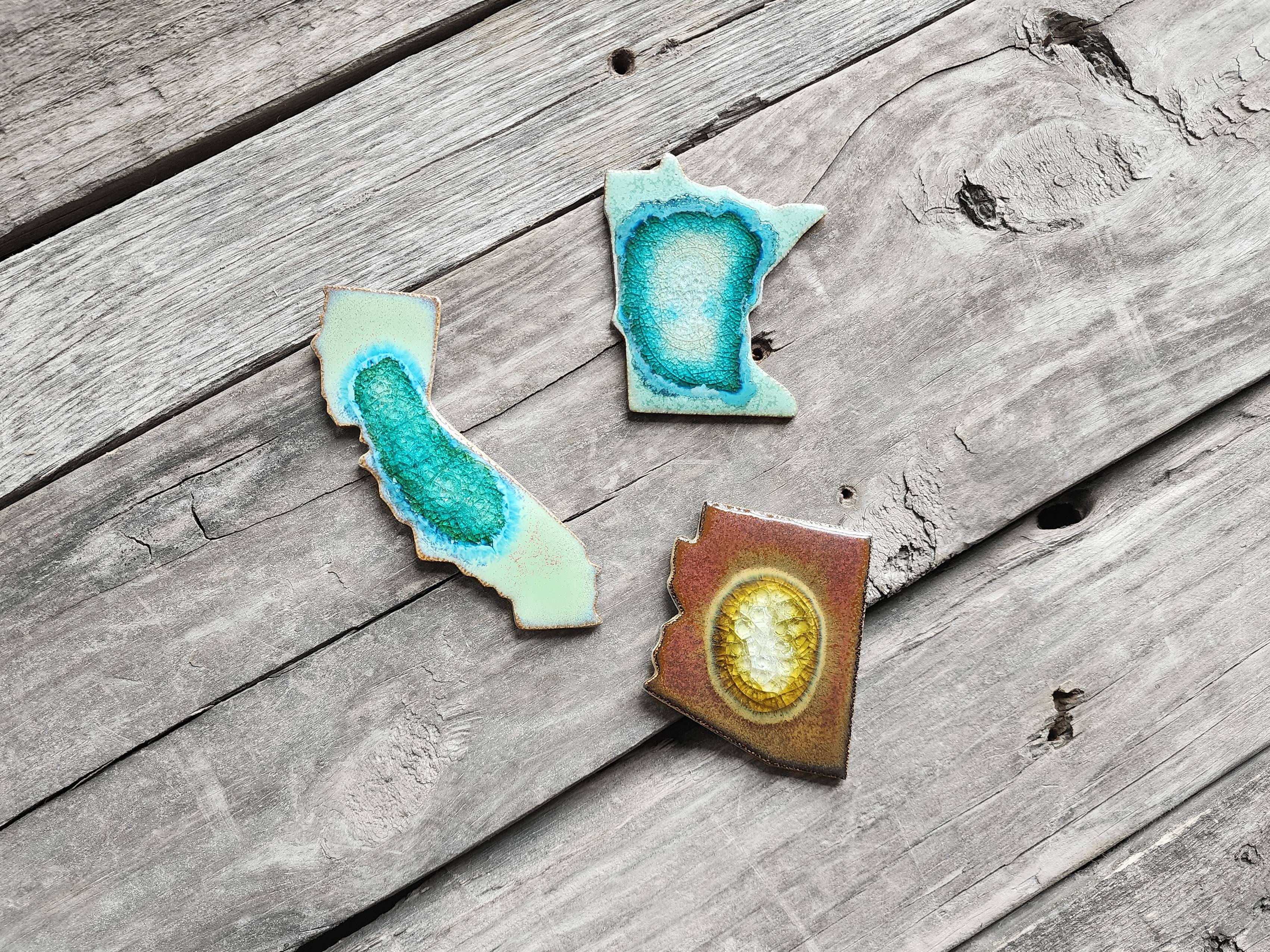 Dock 6 Pottery - Wholesale Magnet - State Shaped Fridge Magnet- All 50 States - 10 DAY0