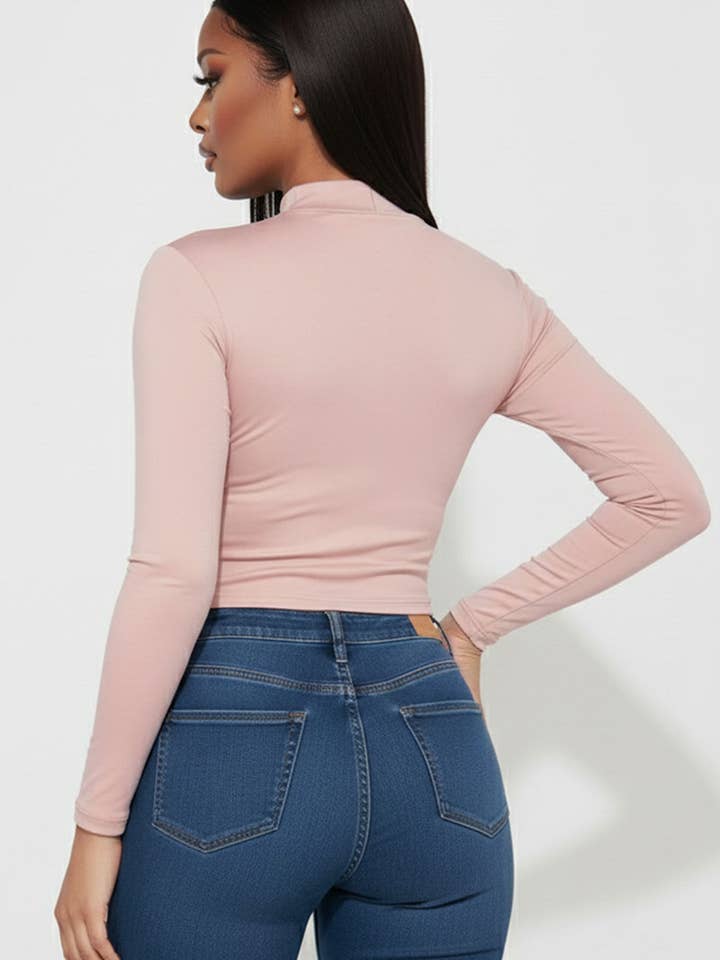 CAPELLA APPAREL - Vente Haut en maille – femme - Haut uni à col montant14