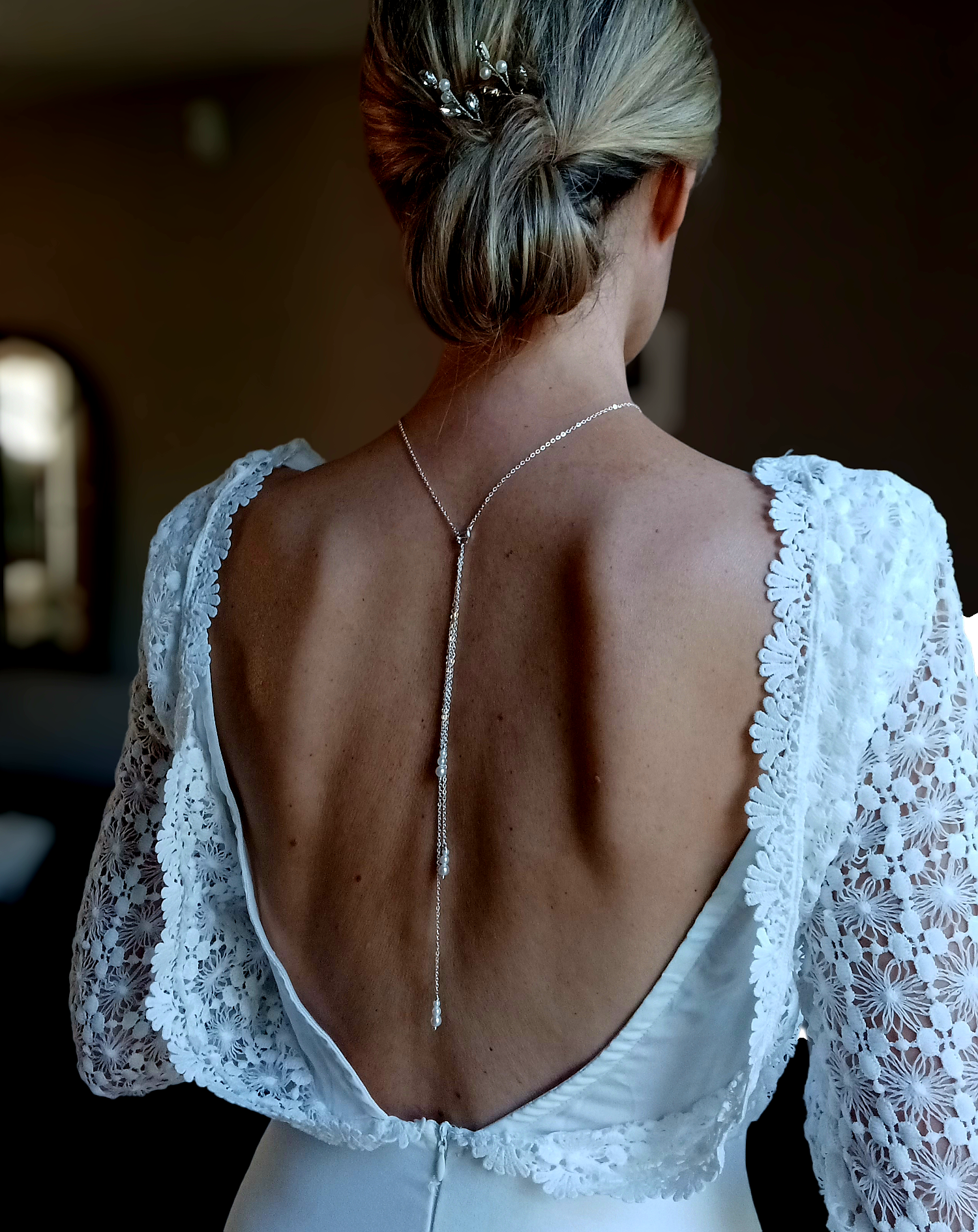 L'atelier du 6 – Großhandel Y- & Lasso-Halsketten – CLÉO - Abnehmbares Rückenkettchen für Brautkleid1