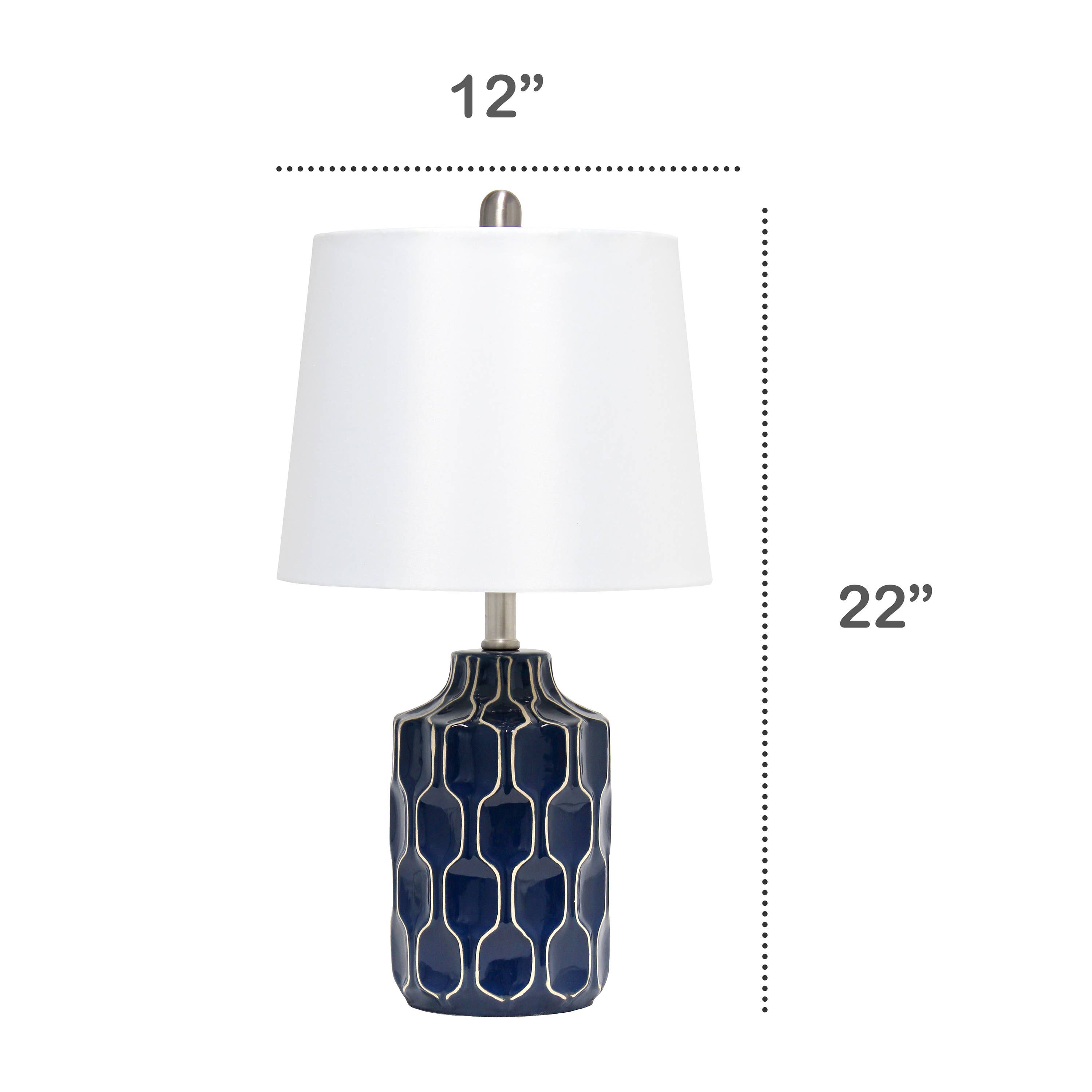 Continents Brands - Wholesale Accent/Desk Lamp - Lalia Home Moroccan Glass Table Lamp Blue2