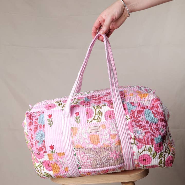 Bolso de fin de semana con estampado indio en bloque - Patchwork para venta al por mayor de Twizzell