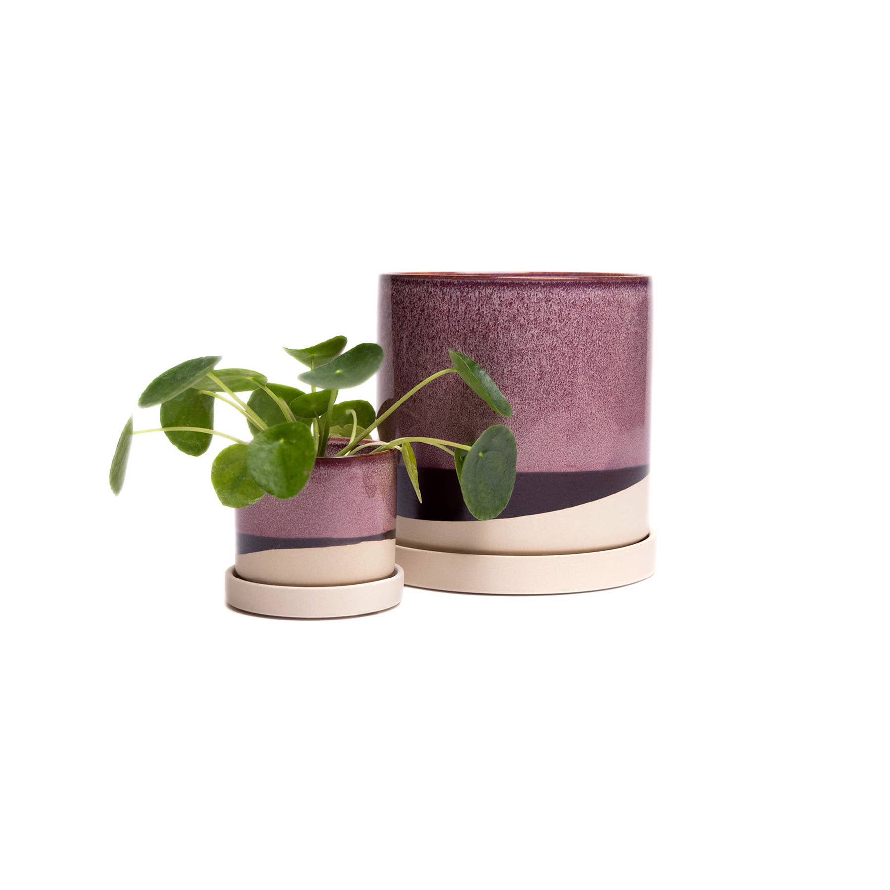 Burgundy Minute Terracotta Planter Ceramic Pot With Saucer 5 Inch for wholesale on Faire3