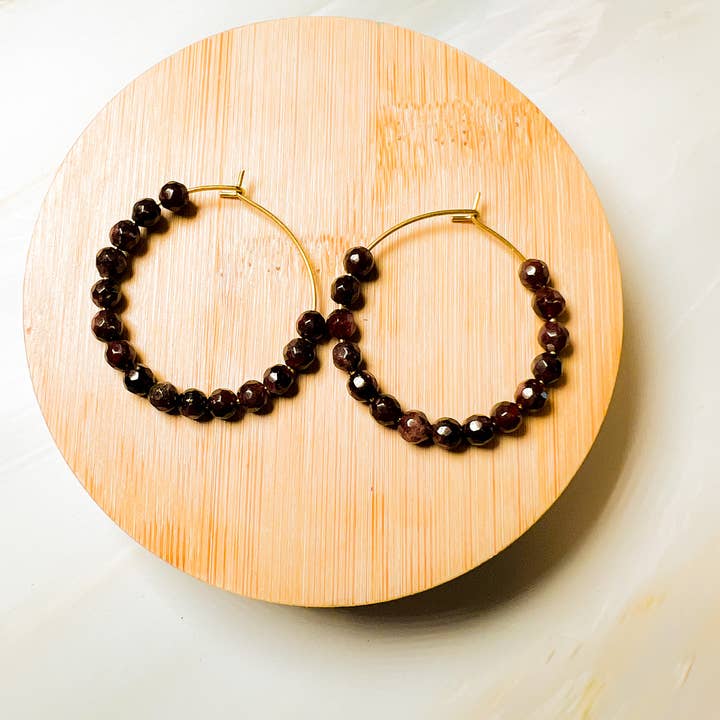 Santore Jewelry Company - Wholesale Hoop Earrings - Gem Gradient Hoop - 5 stone choices3