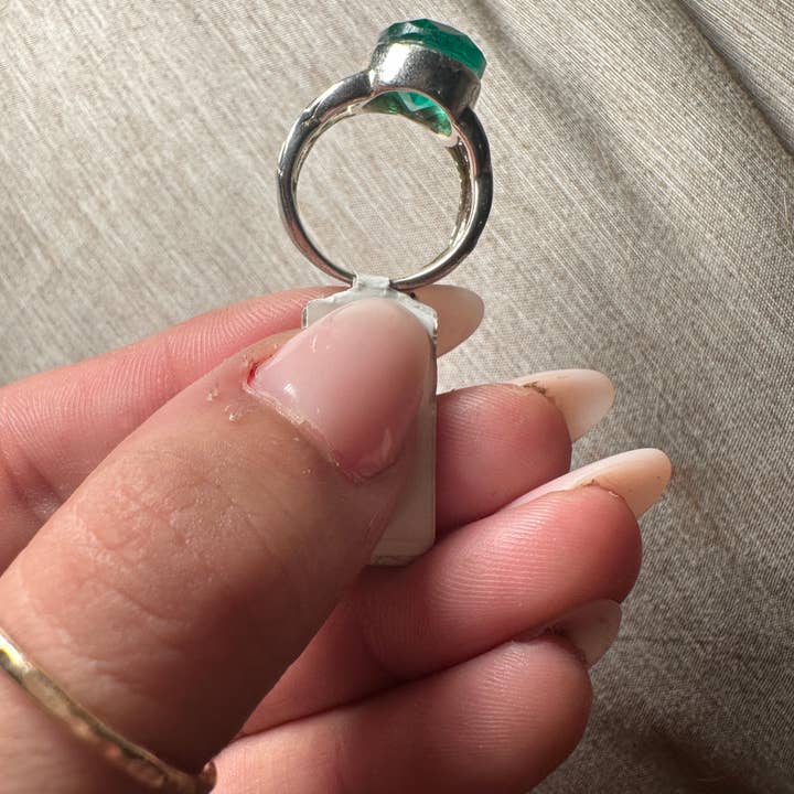 Celestial Avenue - Wholesale Cocktail/Statement Ring - Sterling Silver Moldavite Ring3