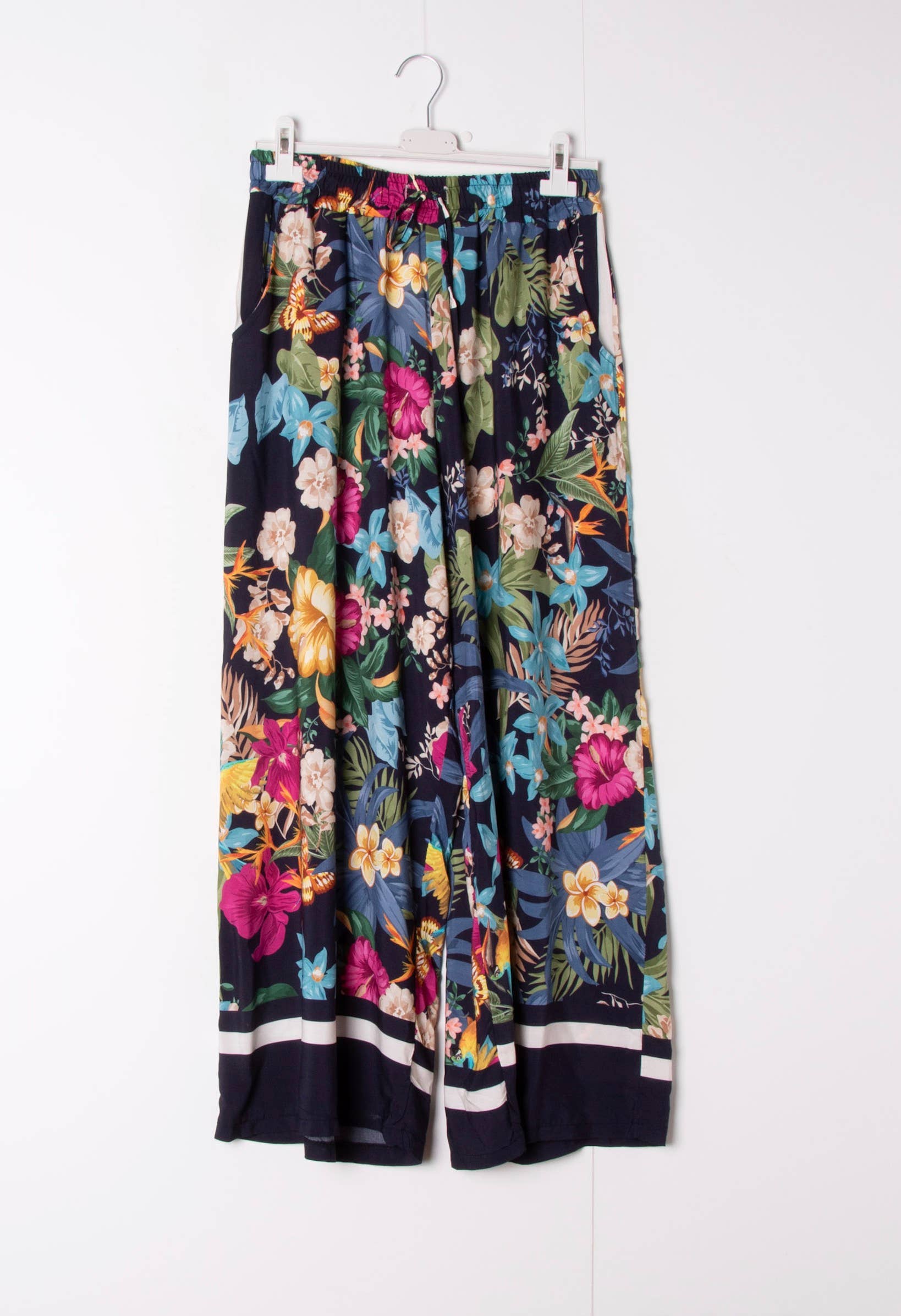 Happy look - Vente Pantalon – femme - Pantalon Large en Viscose Imprimée avec Taille Élastique7