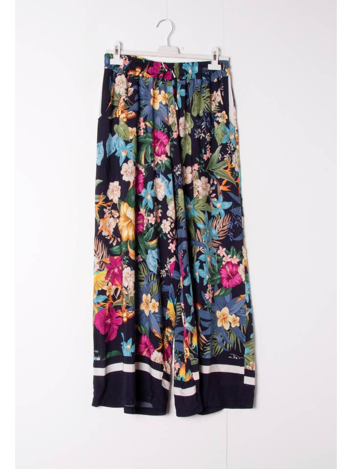 Happy look - Vente Pantalon – femme - Pantalon Large en Viscose Imprimée avec Taille Élastique7