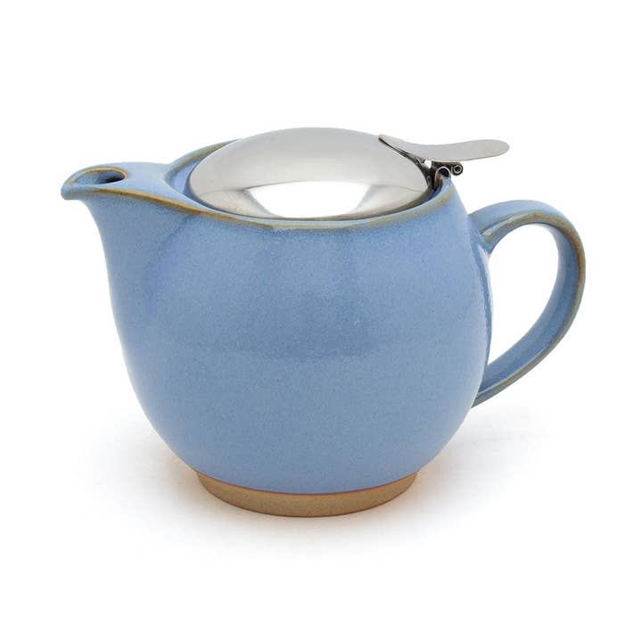 Zero Japan Round Ceramic Teapot 15oz Hydrangea Blue for wholesale by ZERO JAPAN USA