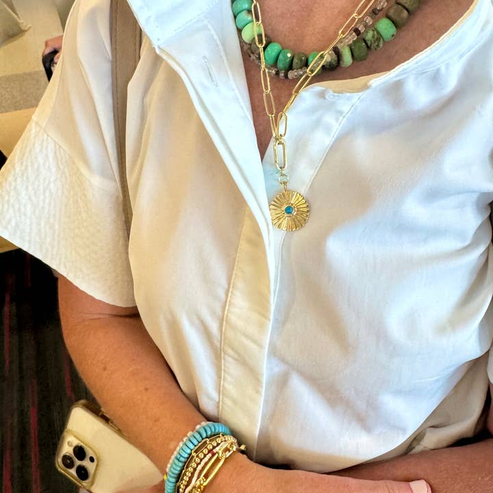 Grace Designs - Wholesale Beaded/Pearl Necklace - Green Grass Agate Necklace 2