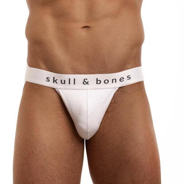 Just the Bones White Jock for wholesale by Skull & Bones