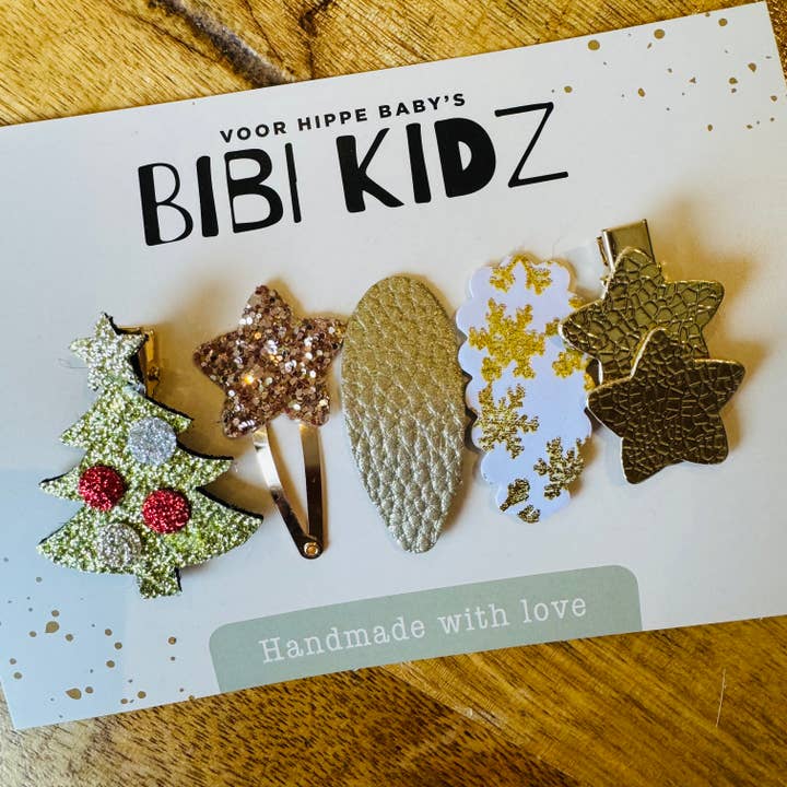 Ganchos de cabelo NATAL 5 por atacado de Bibi Kidz