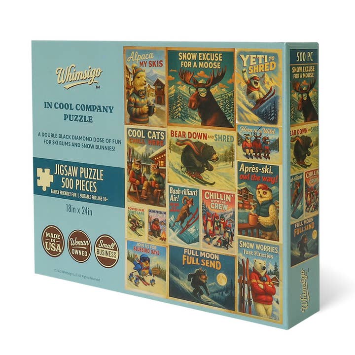 In Cool Company (Ski Theme) - 500 Piece Jigsaw Puzzle for wholesale by Whimsigo