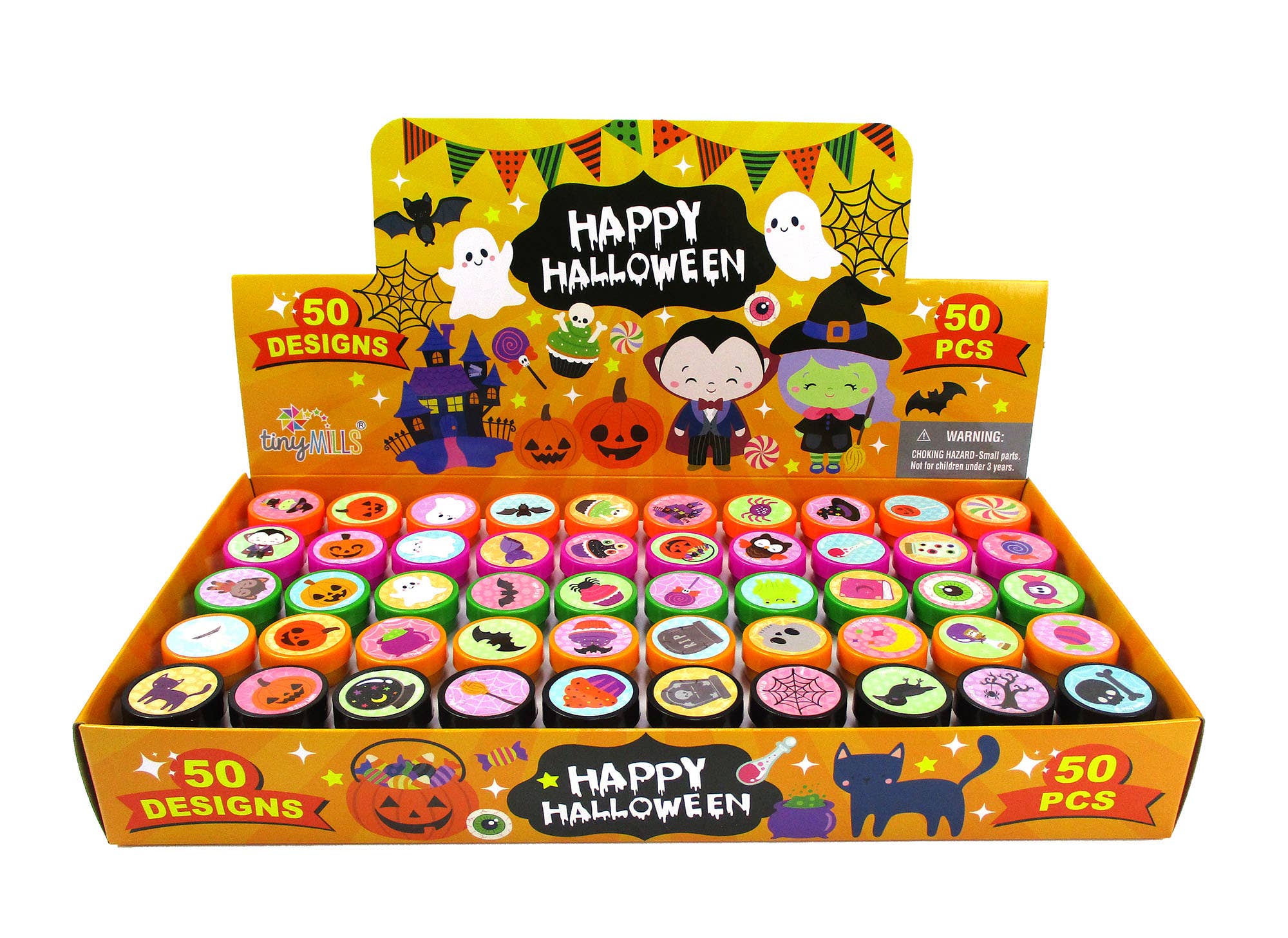 Tiny Mills - Wholesale Rubber/Decorative Stamp - Kids & Baby - 50 Pcs New Spooky Halloween Stampers for Kids 6