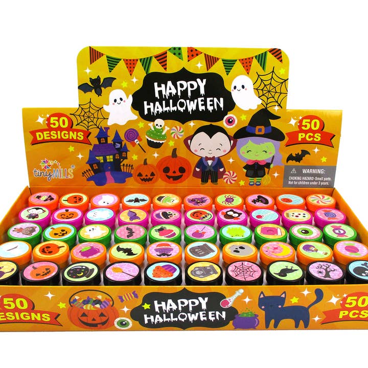 Tiny Mills - Wholesale Rubber/Decorative Stamp - Kids & Baby - 50 Pcs New Spooky Halloween Stampers for Kids 6